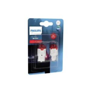 נורה (זוג) LED W21W 6000K מגע 1 אדום ללא בסיס