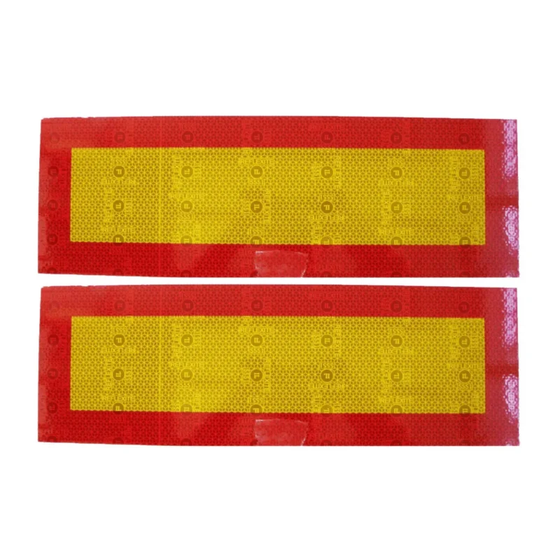 סט פסים זוהרים מדבקה 56X20 לנגרר אדום/צהוב